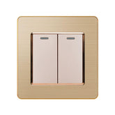 16AX 2-Gang 2-Way Light Switch - Gold